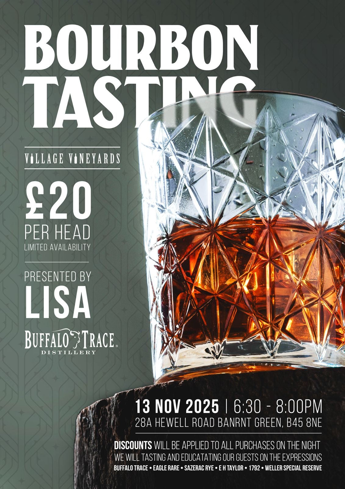 Bourbon Tasting 13th November